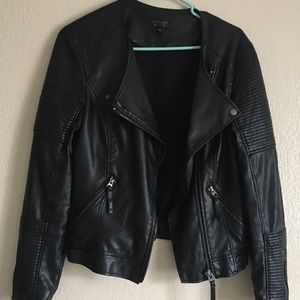 Topshop black vegan leather jacket